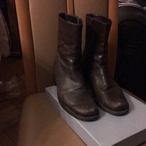 Enzo Angiolini half calf brown boots, 8M, all leather